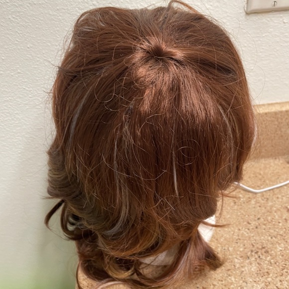 Shoulder Length Brown and Grey Synthetic Wig Unopened Brand New - Picture 3 of 4